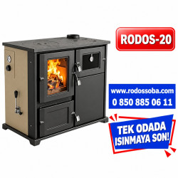 RODOS-20 Şömineli Yan Fırınlı KAT KALORİFER SOBASI